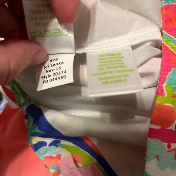 Lilly Pulitzer Rhea Casa Banana Print Multi Color Floral Mini Skirt Skort Size 0 - Picture 7 of 11